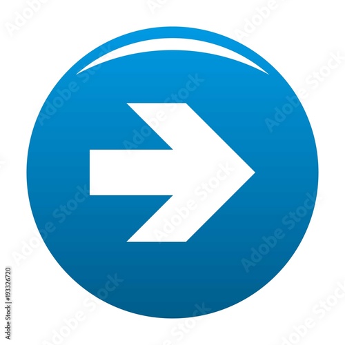 Arrow icon vector blue circle isolated on white background 