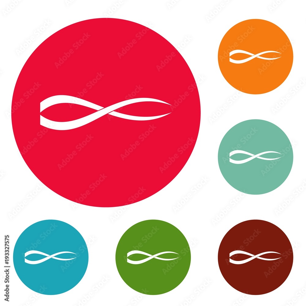 Equalizer track icons circle set vector isolated on white background Equalizer track icons circle set vector isolated on white background