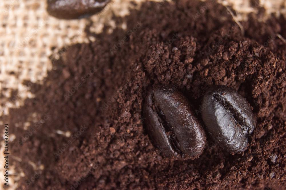 Macro coffee bean.