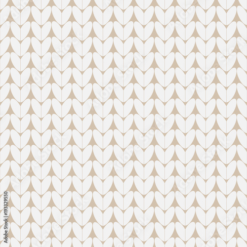 White vector knit. Wool threads seamless pattern. Fabric background