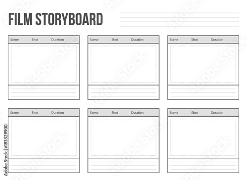 Creative vector illustration of professional film storyboard mockup isolated on transparent background. Art design movie story board layout template. Abstract concept graphic shot and scene element