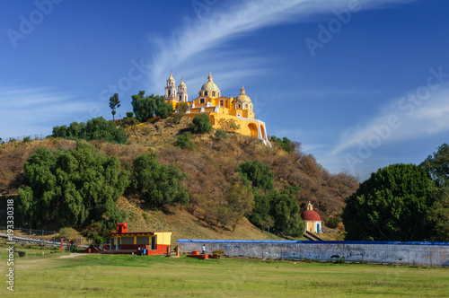 Shrine of Our Lady of Remedies in Cholula, Puebla, Mexico photo