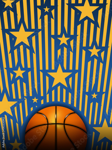 Modern vertical basketball star pattern vector background sport illustration