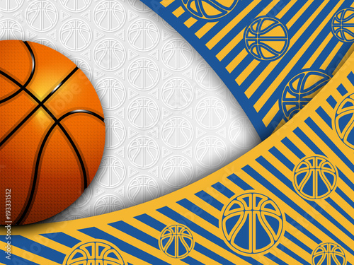 Modern basketball with ball pattern vector background sport illustration