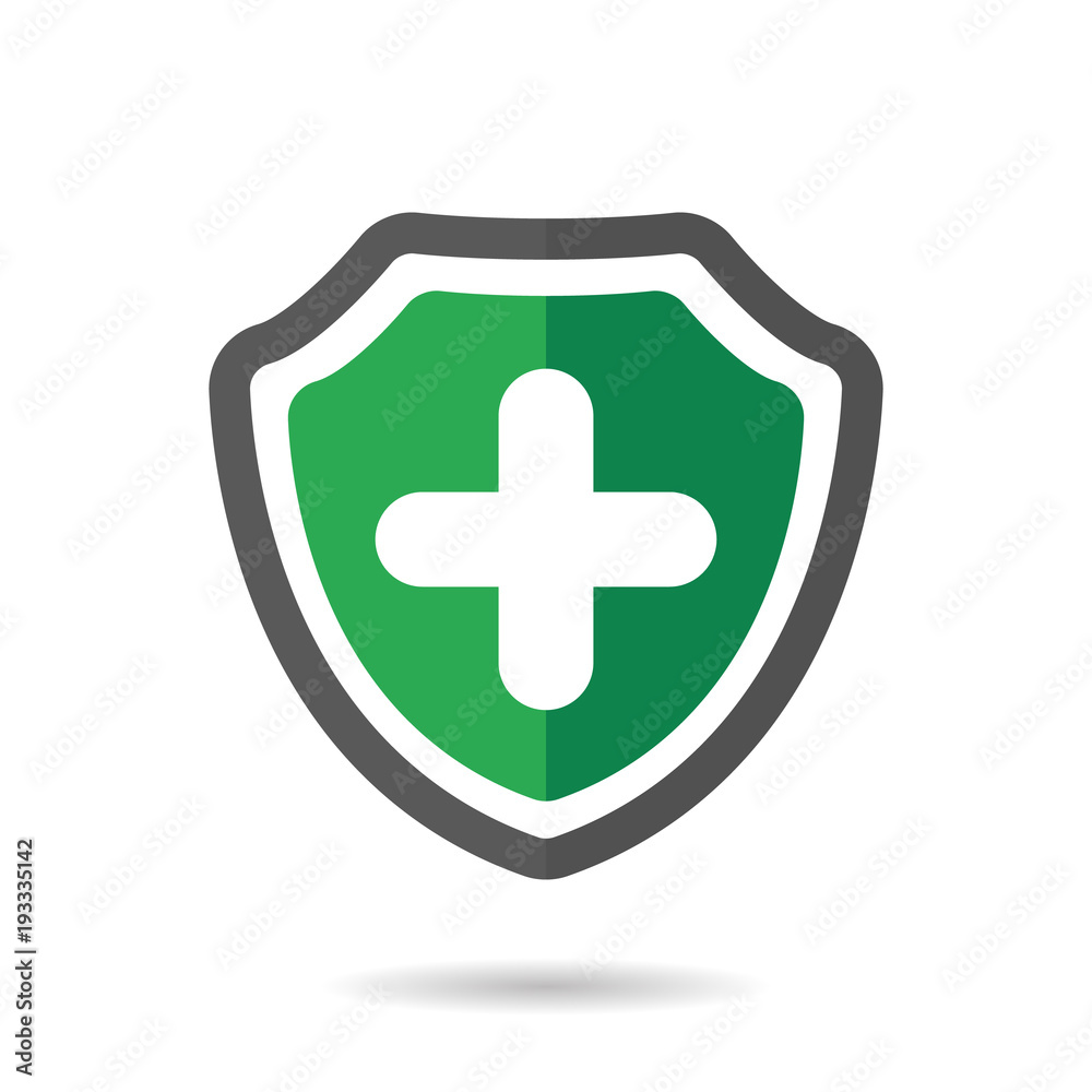 Obraz premium Add shield icon