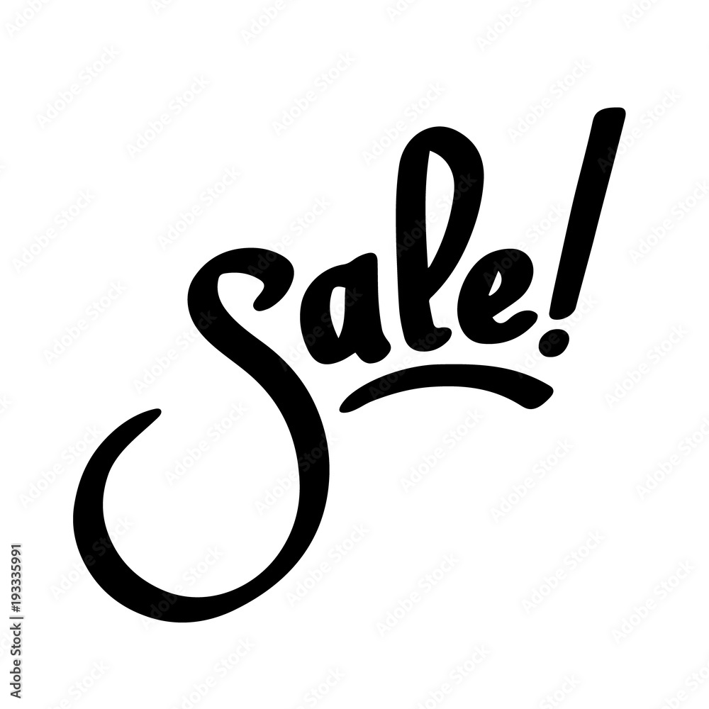 Sale lettering sign. Hand drawn word. Vector calligraphy. Handmade sign. Sale lettering sign. Hand drawn word. Vector calligraphy. Handmade sign.