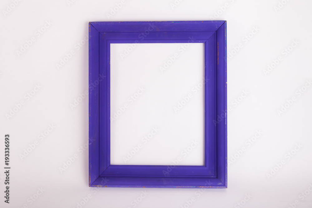 Purple picture frame on white background Purple picture frame on white background