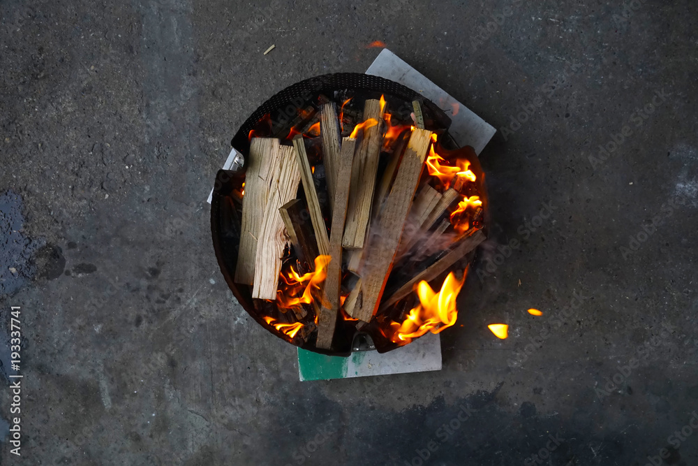 Obraz premium Burning Grill