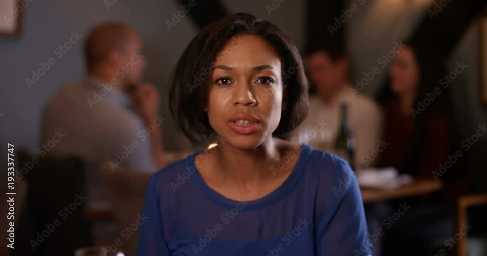 4K Young woman engaged in a serious conversation via video call. As seen from computer screen's POV 4K Young woman engaged in a serious conversation via video call. As seen from computer screen's POV