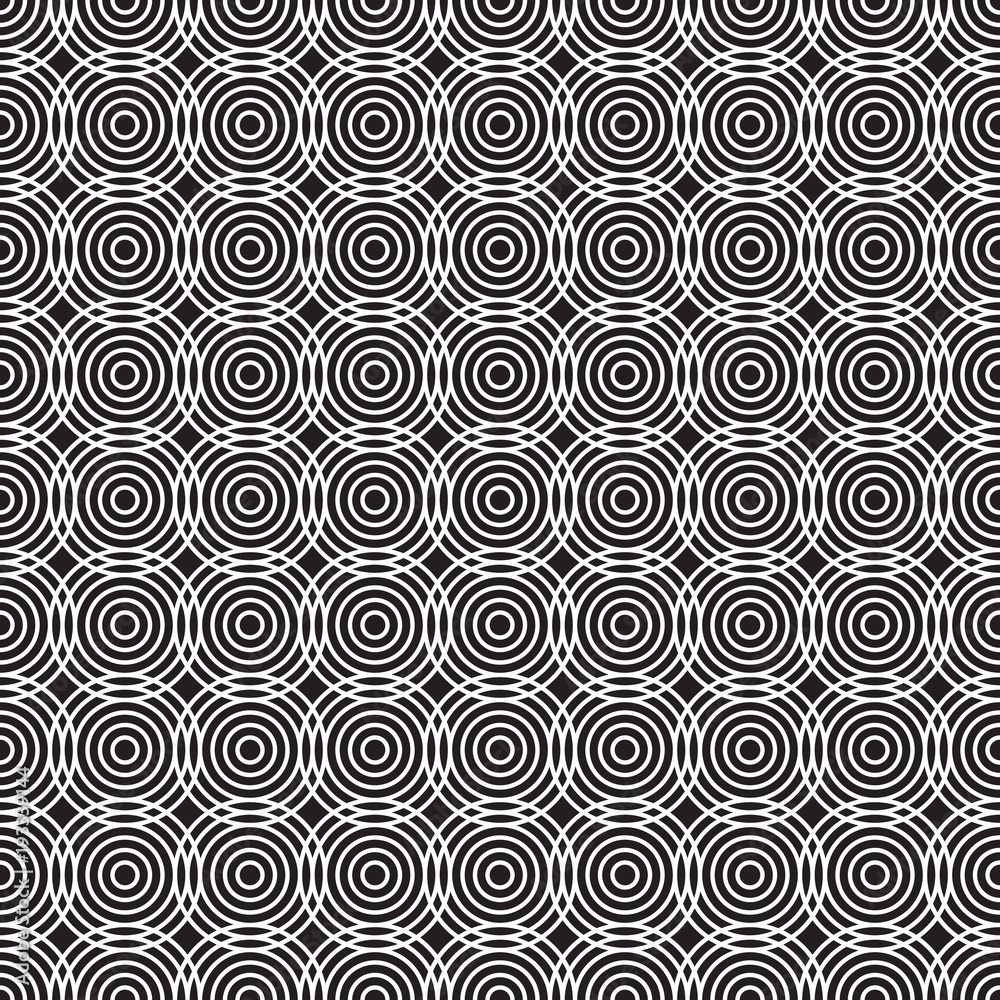 Seamless concentric circle link pattern