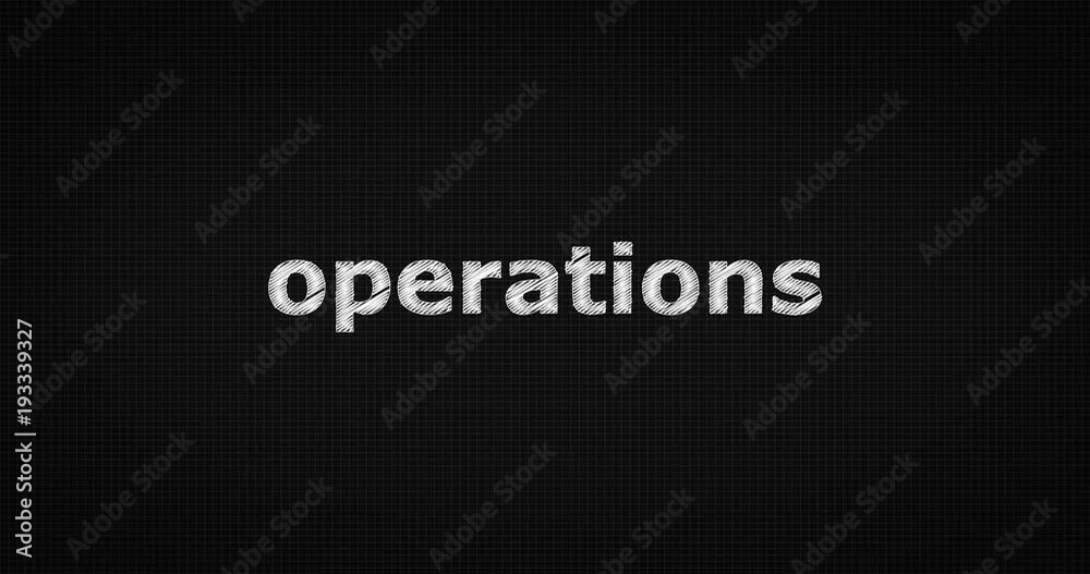 Writing or sketching a word OPERATIONS Writing or sketching a word OPERATIONS