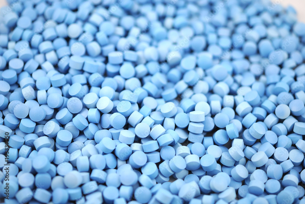 Small riund blue tablets background