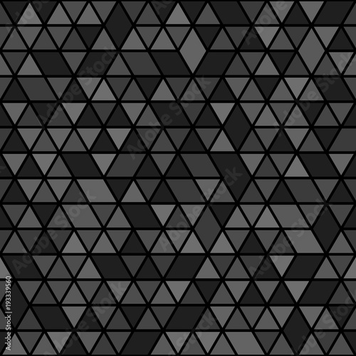 Geometric dark pattern with triangles. Geometric modern ornament. Seamless abstract background