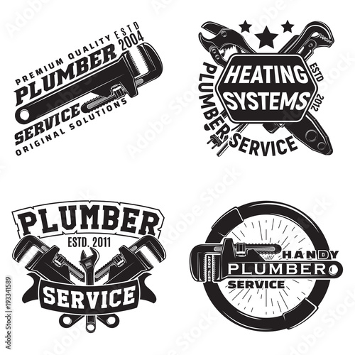 set of vintge emblem design