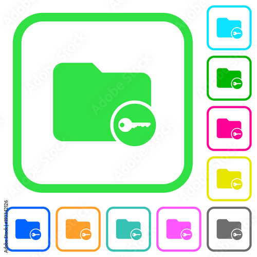 Secure directory vivid colored flat icons