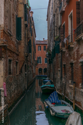 View of the channels and old palaces in Venice in the morning -  1 © gdefilip