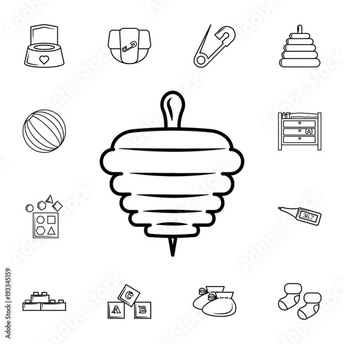 Whirligig icon. Set of baby element. Premium quality graphic design. Signs, outline symbols collection, simple thin line icon for websites, photo