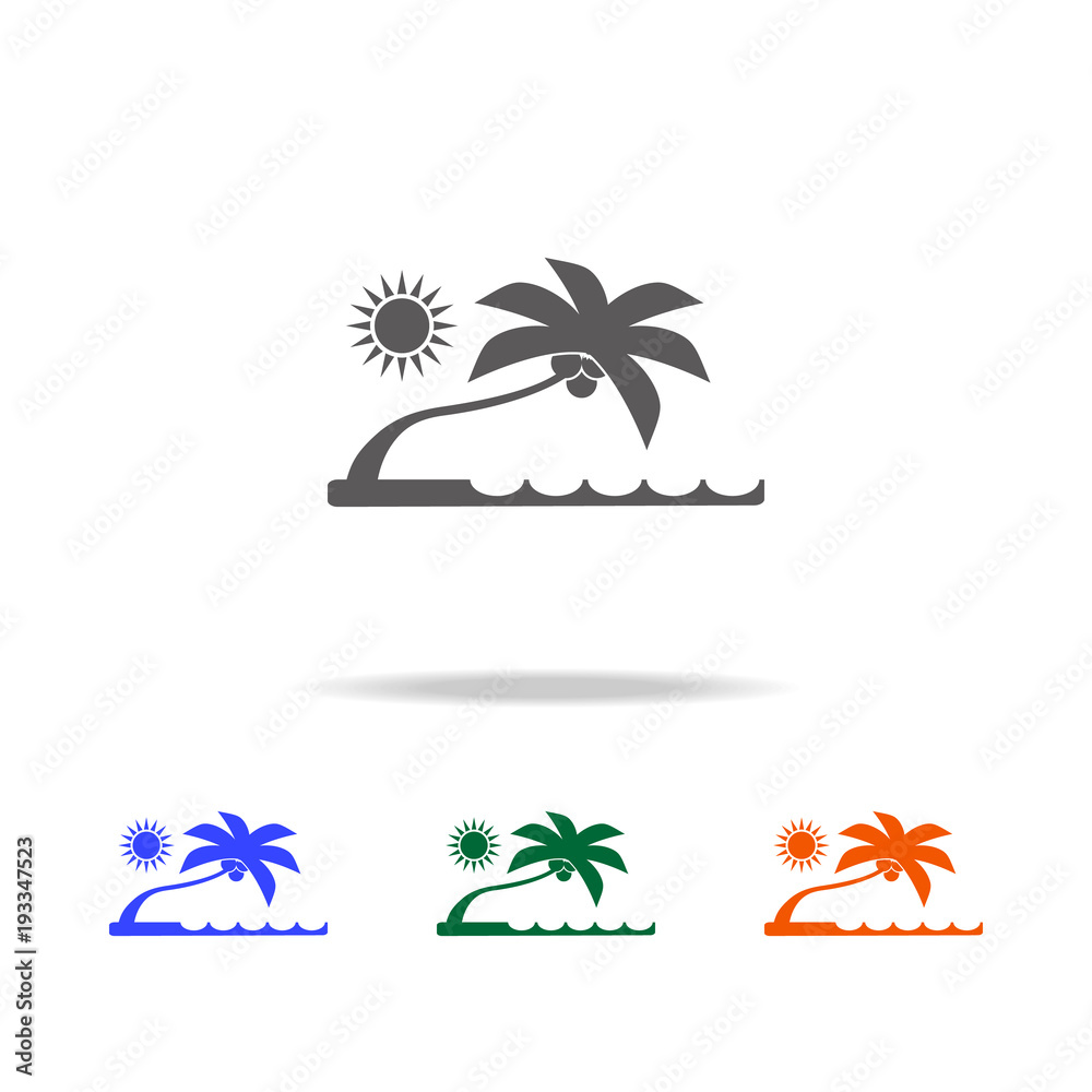 Beach flat icon. Element of Beach holidays multi colored icons for mobile concept and web apps. Thin line icon for website design and development, app development