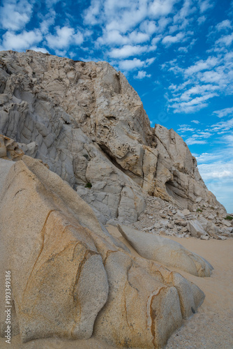 Sand stone landscape on Lovers Beach, Cabo San Lucas, Mexico