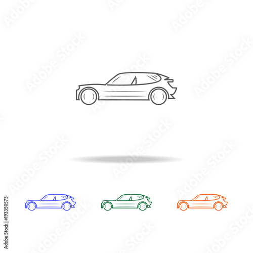 Car line icon. Types of cars Elements in multi colored icons for mobile concept and web apps. Thin line icon for website design and development, app development