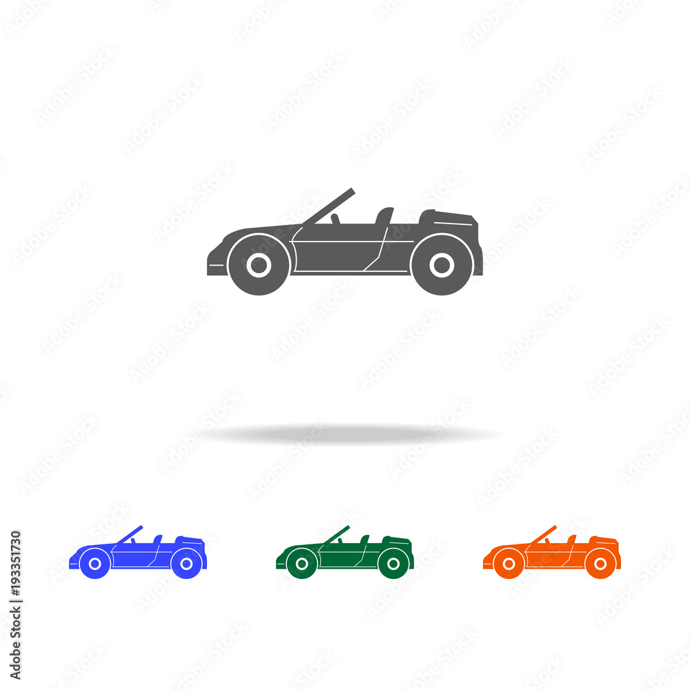 Convertible Sports Car icon. Types of cars Elements in multi colored icons for mobile concept and web apps. Icons for website design and development, app development