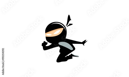 Ninja Kids Character Logo 