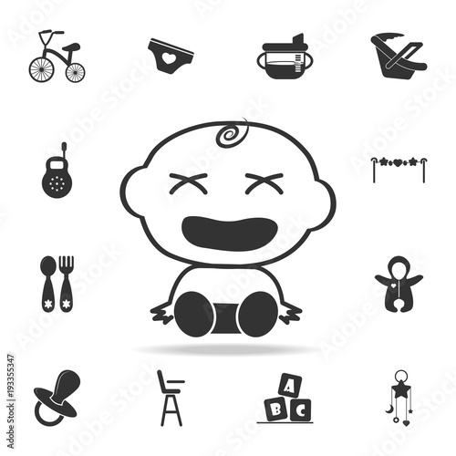 baby boy dissatisfied icon. Set of child and baby toys icons. Web Icons Premium quality graphic design. Signs and symbols collection, simple icons for websites, web design