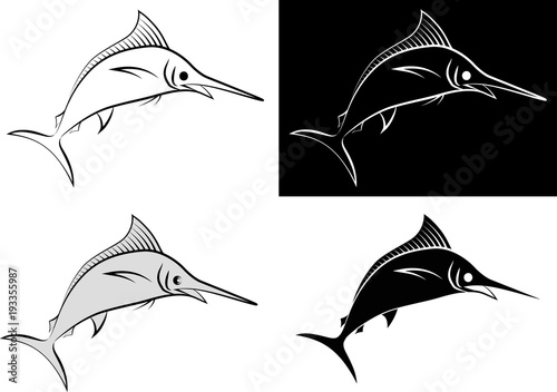 isolated marlin