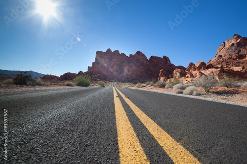 Paved road in the desert