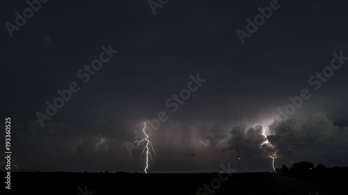 Lightning storm near Exeter, Nebraska, 16 June 2017