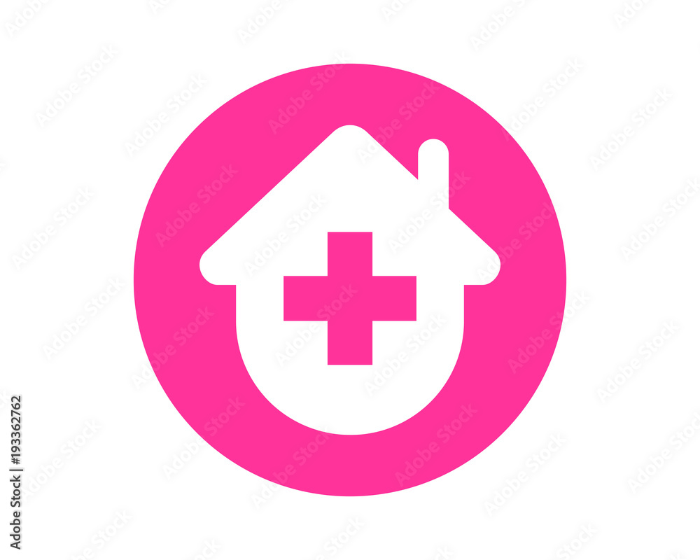 magenta health care house silhouette image vector icon logo magenta health care house silhouette image vector icon logo