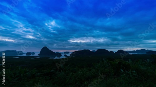 4K Timelapse uhd, Sametnangshe beautiful new landmark of Phangnga provine Thailand photo