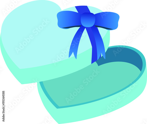White Day heart gift box.eps