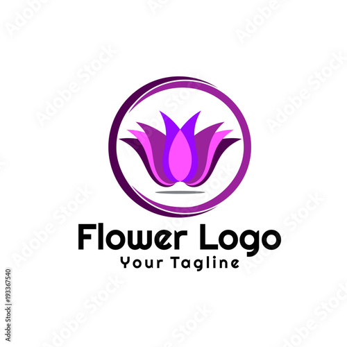 Beauty flowers logo Template Vector