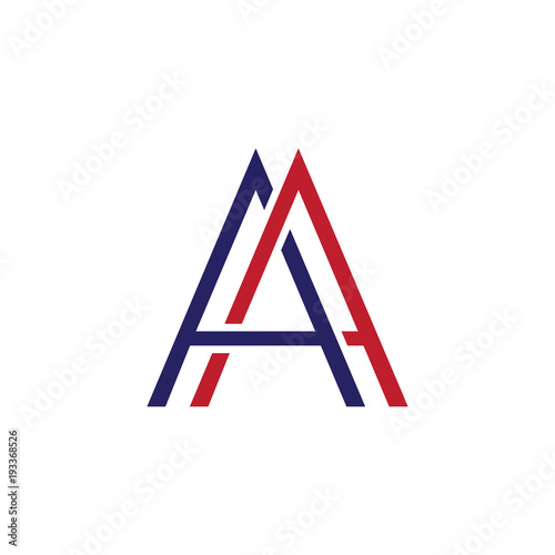 AA Letter Line Logo Element