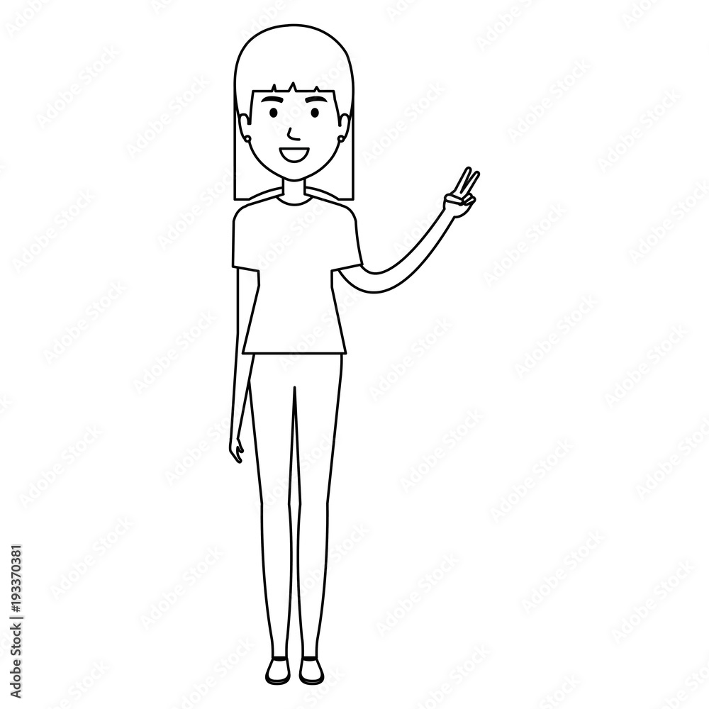 young and casual woman character vector illustration design young and casual woman character vector illustration design