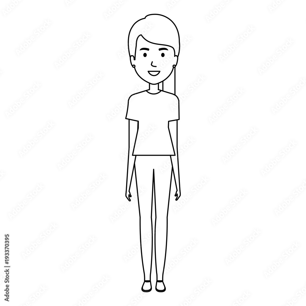 young and casual woman character vector illustration design young and casual woman character vector illustration design