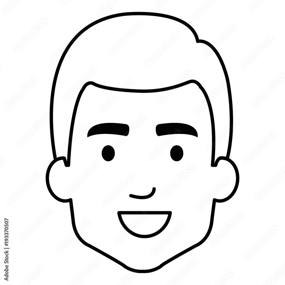 young man head avatar character vector illustration design young man head avatar character vector illustration design
