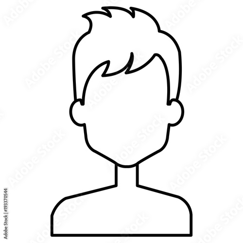 young man shirtless avatar character vector illustration design © Gstudio