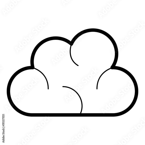 cloud silhouette isolated icon vector illustration design