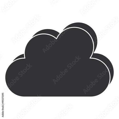 cloud silhouette isolated icon vector illustration design