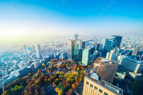 Photography Asia Business concept for real estate and corporate construction - panoramic mod