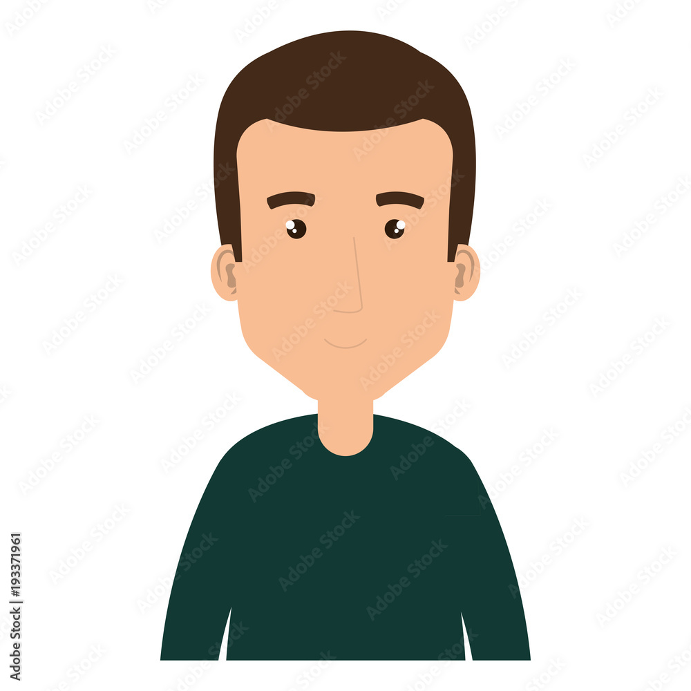 young and casual man avatar character vector illustration design