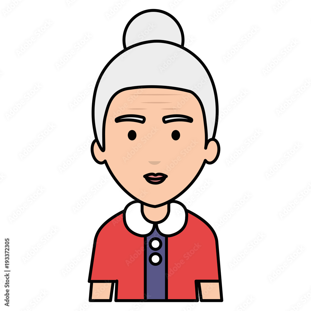 cute grandmother avatar character vector illustration design cute grandmother avatar character vector illustration design