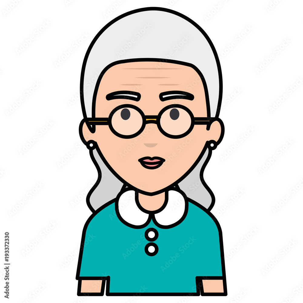 cute grandmother avatar character vector illustration design cute grandmother avatar character vector illustration design