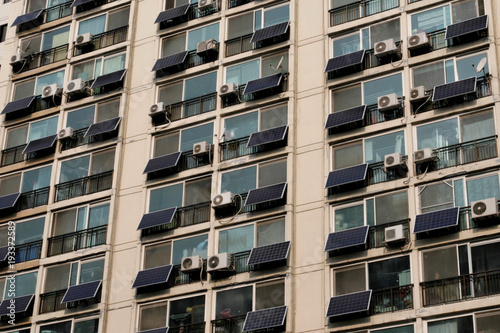 Solar panels on a apartment 