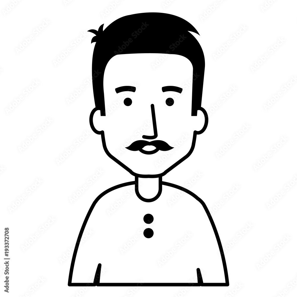 cute grandfather avatar character vector illustration design