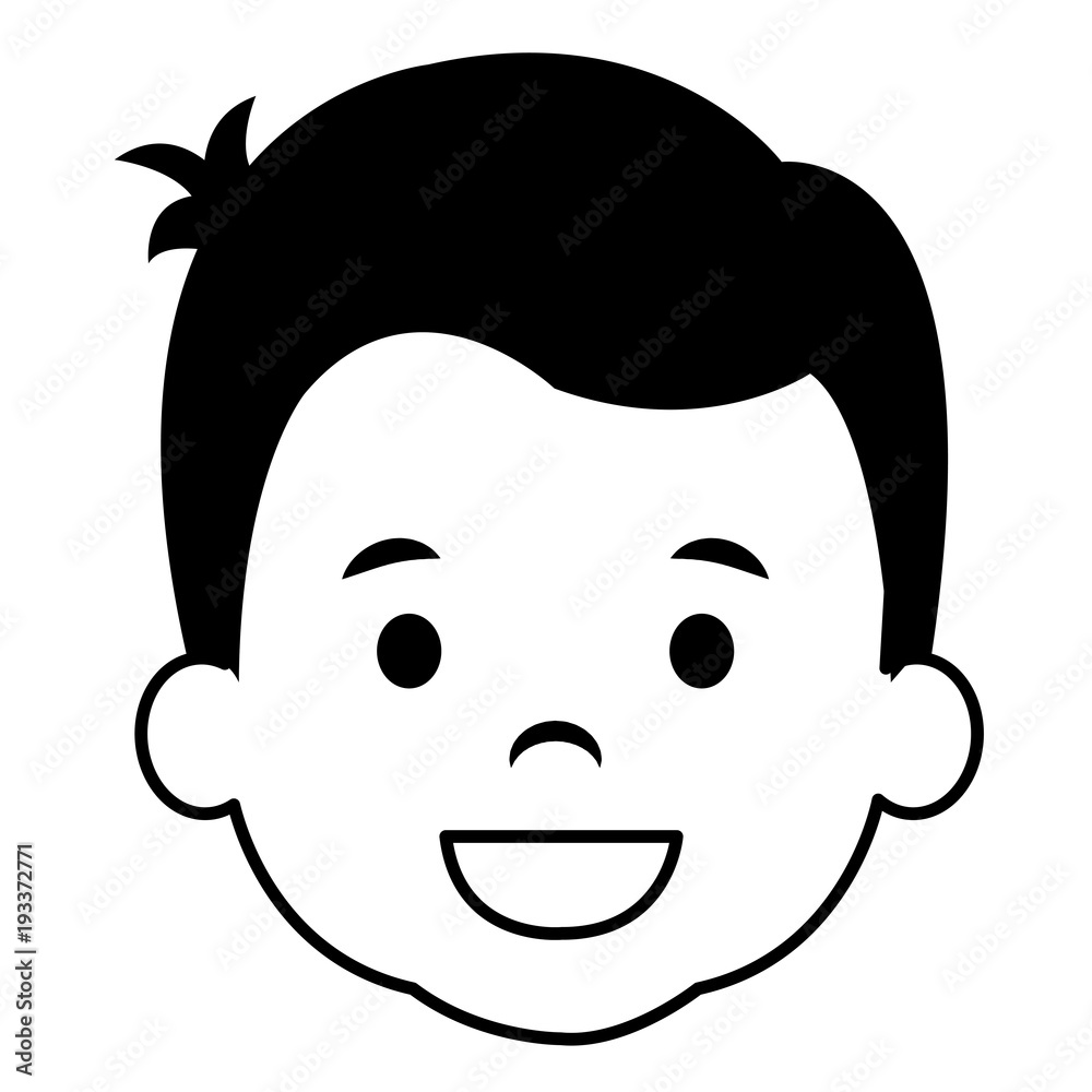 cute and little boy head vector illustration design cute and little boy head vector illustration design