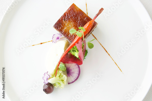 Exquisite dish, creative restaurant meal concept, haute couture food