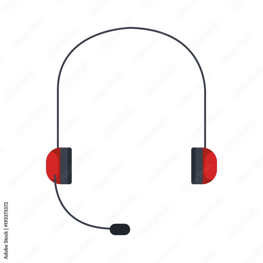 Obraz premium earphones sound isolated icon vector illustration design